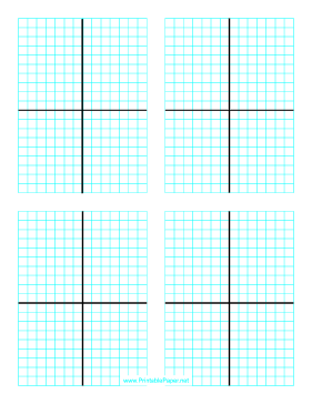 Printable Cartesian Graph four Per Page