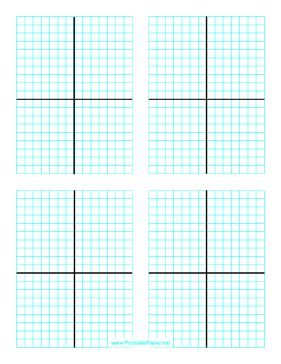 Printable Graph Paper 4 Graphs Per Page