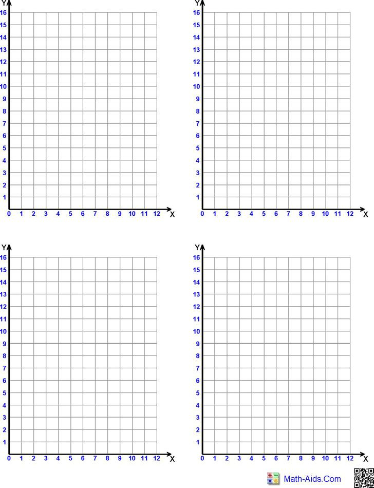 Printable Graph Paper With Axis 4 Per Page