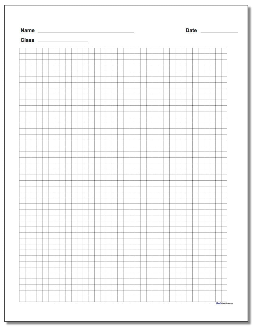 Printable Graph Paper With Name Block