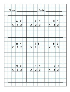Russan 2 Digit By 2 Digit Multiplication Worksheets With Grids