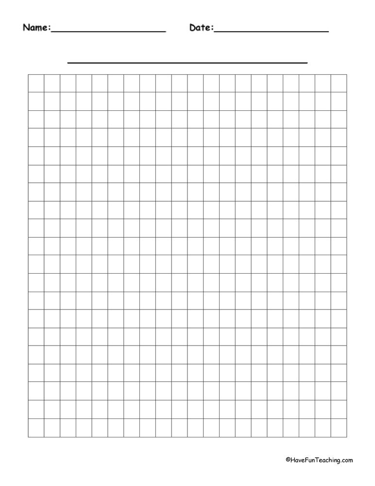 Printable Graph Paper For Second Grade