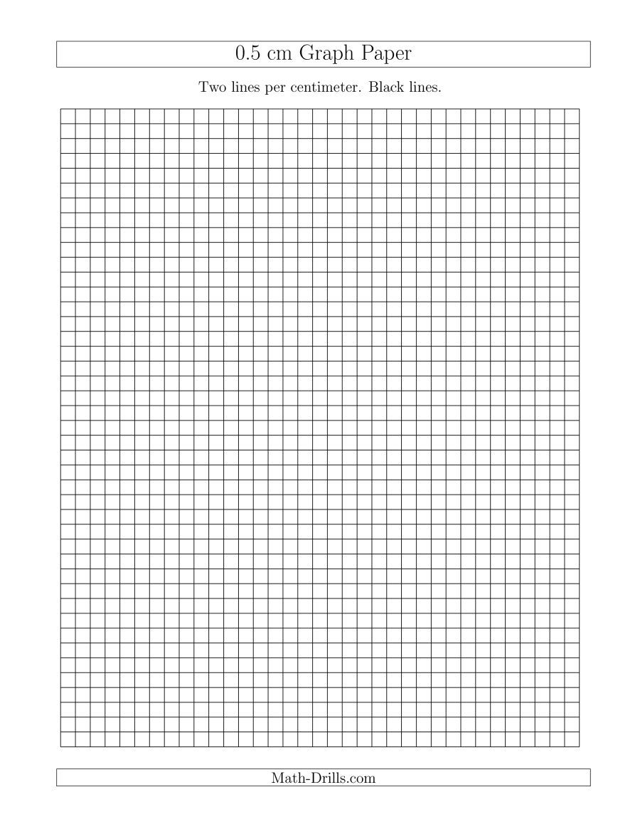 The 0 5 Cm Graph Paper With Black Lines A Math Worksheet From The 
