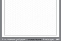 1 Cm A3 Isometric Grid Paper Royalty Free Vector Image