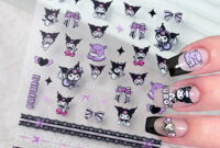 1 Sheet Sanrio Nail Stickers Cute Cartoon Kuromi Hello Kitty My Melody Cinnamoroll 3D Nail Decals Press On Nails Nail Decoration AliExpress