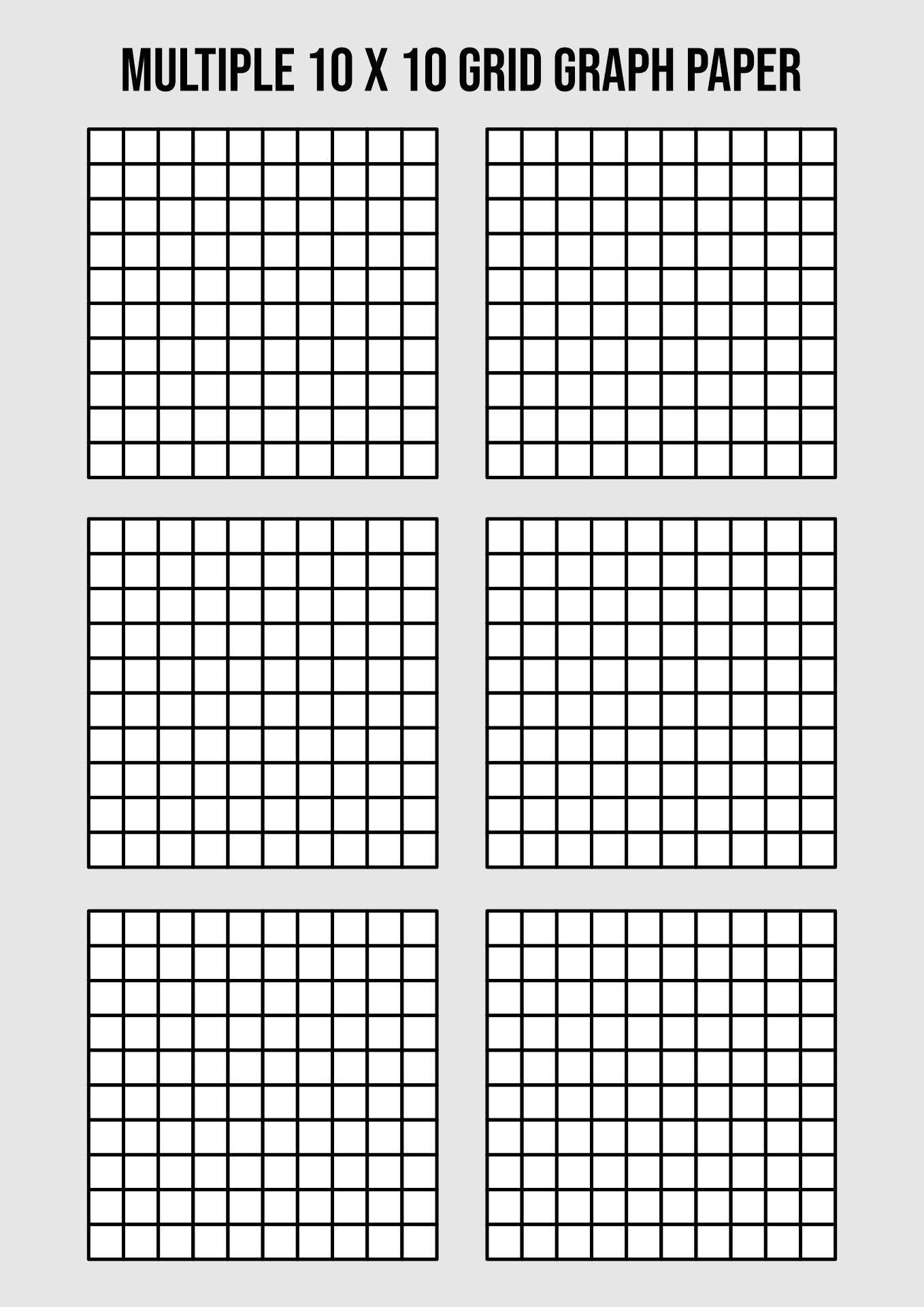 10 By 10 Grids 10 Free PDF Printables Printablee