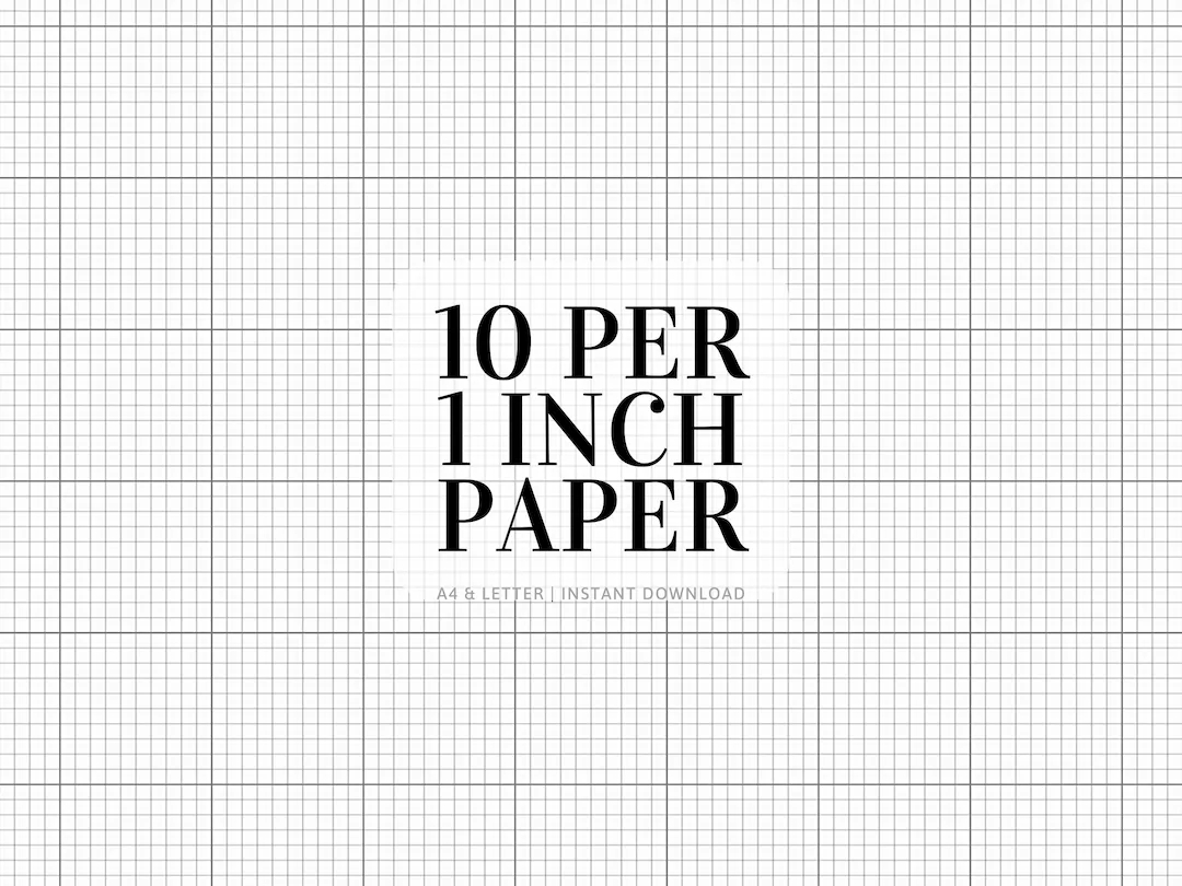 10 Squares Per Inch Graph Paper Printable 10x10 Graph Paper Cross Stitch Paper A4 Letter Printable Grid Paper Instant Download Etsy