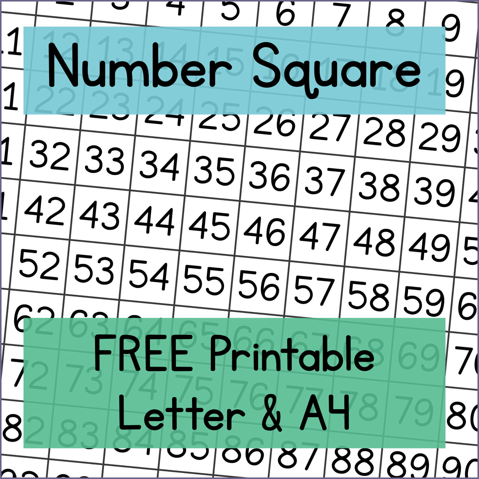 100 Number Square Free Printable Mama Geek