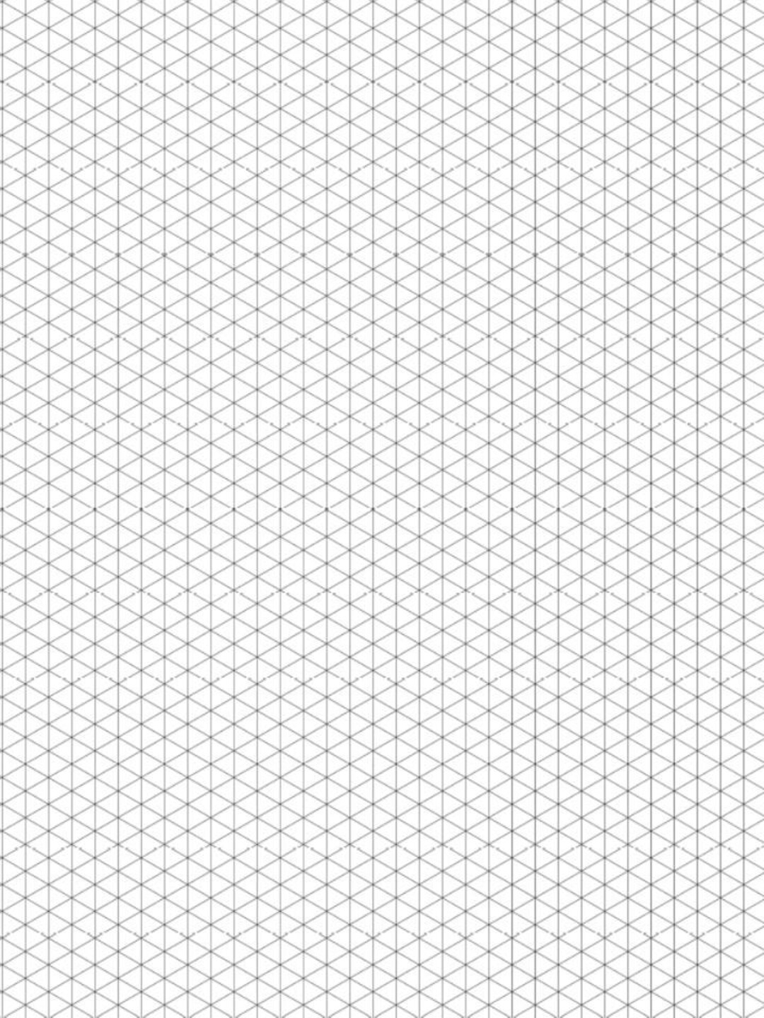 100 Page Isometric Paper 8 5 x11 PDF Page Printable Etsy