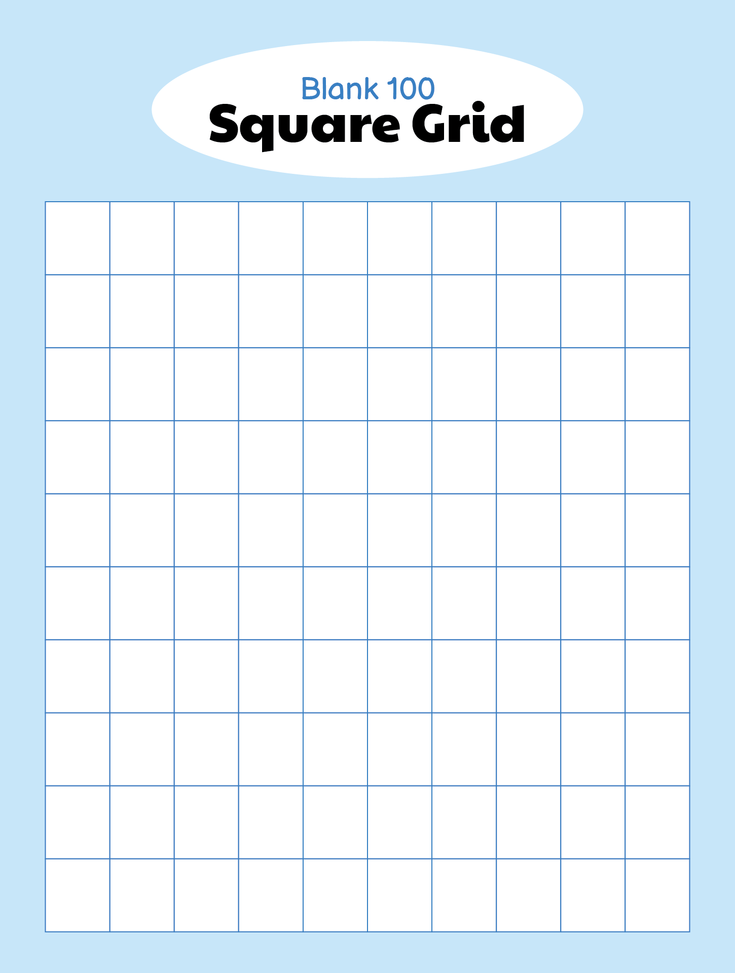 100 Square Grid 10 Free PDF Printables Printablee