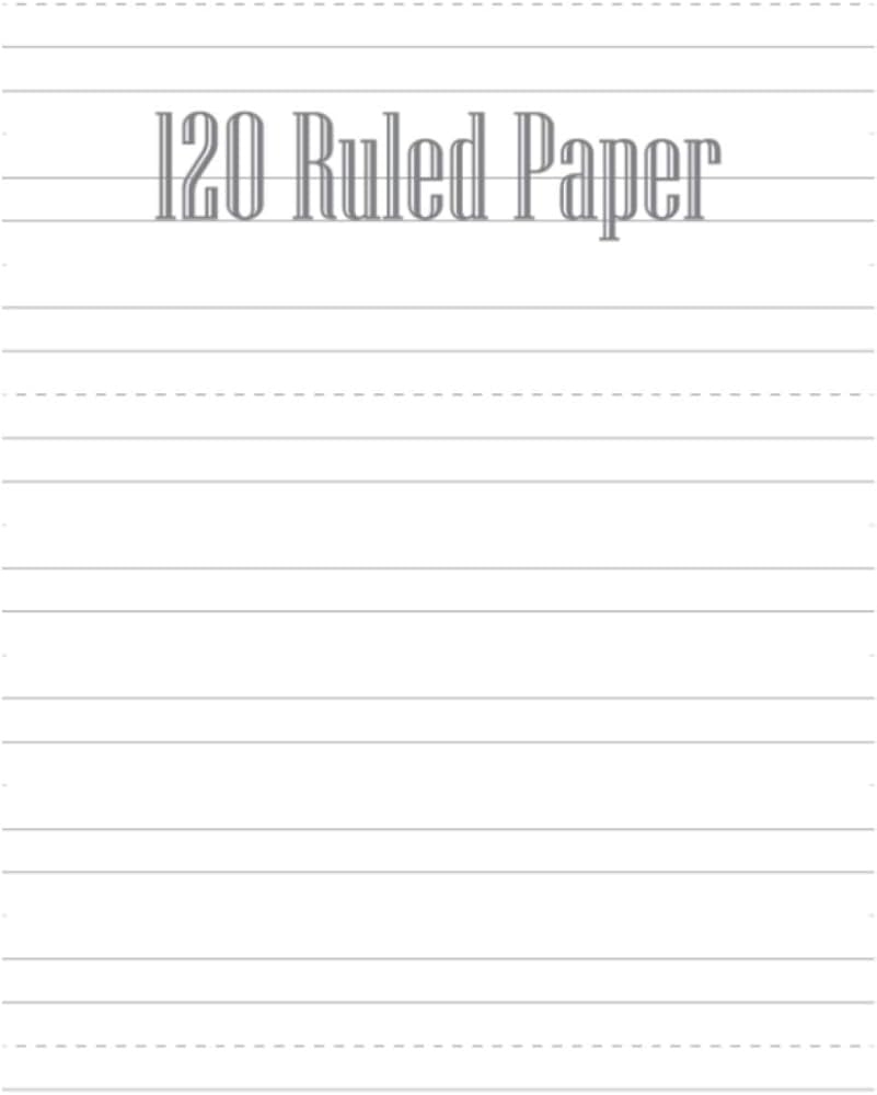 120 Ruled Paper Kindergarten Writing Paper 8 5 X 11 Inches Books Amazon ae