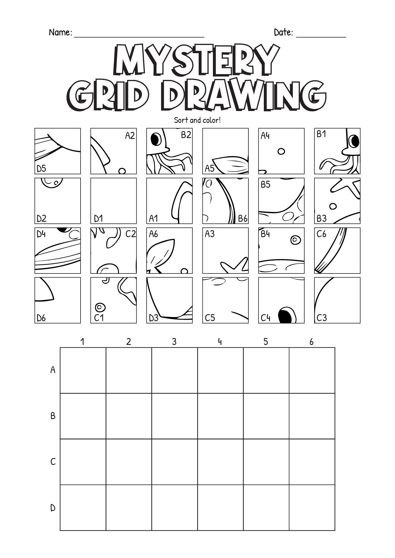 15 Printable Mystery Grid Drawing Worksheets Art Free PDF At Worksheeto
