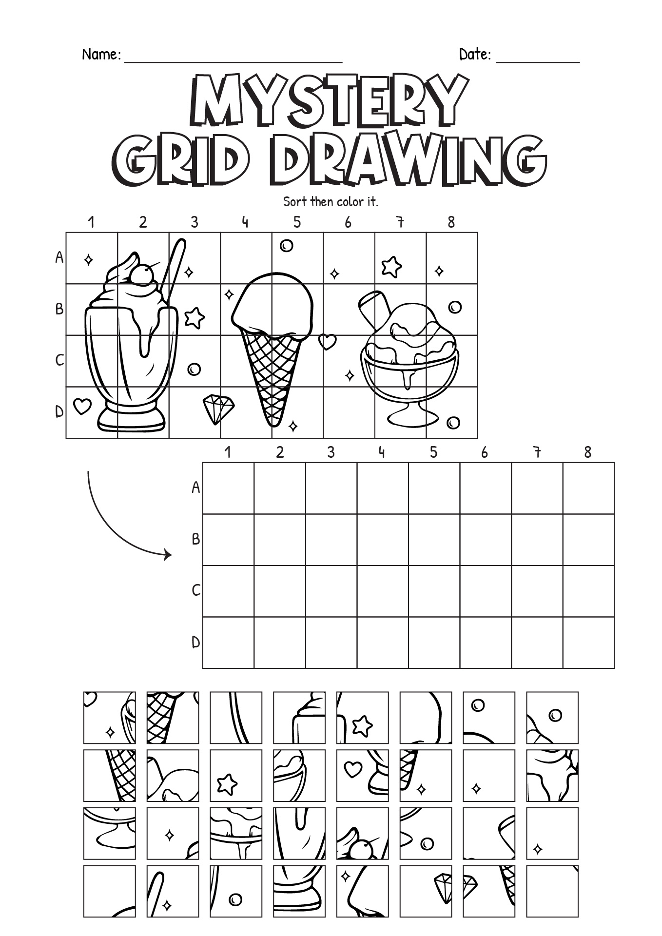 15 Printable Mystery Grid Drawing Worksheets Art Free PDF At Worksheeto
