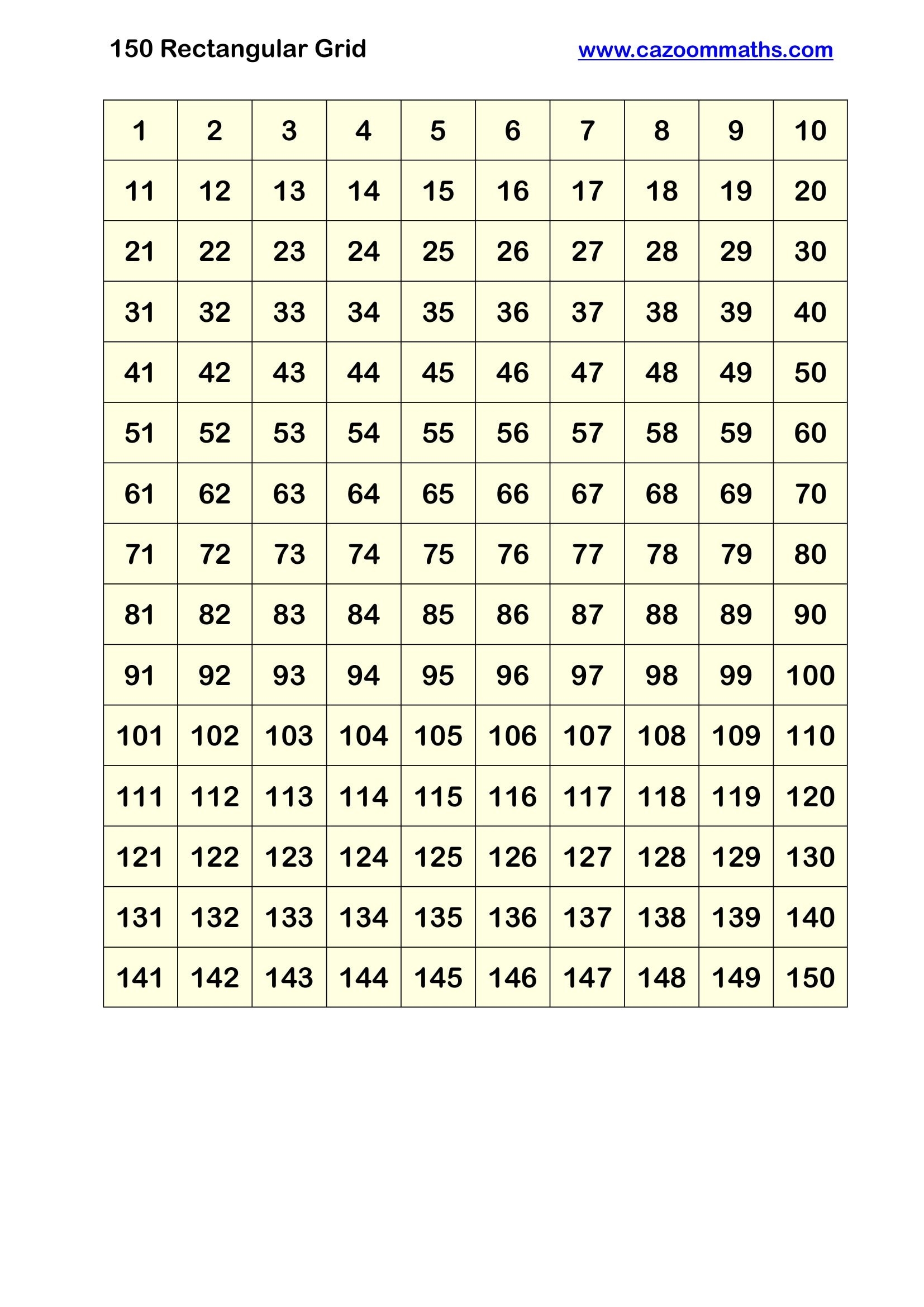 150 Rectangle Grid FREE Teaching Resources
