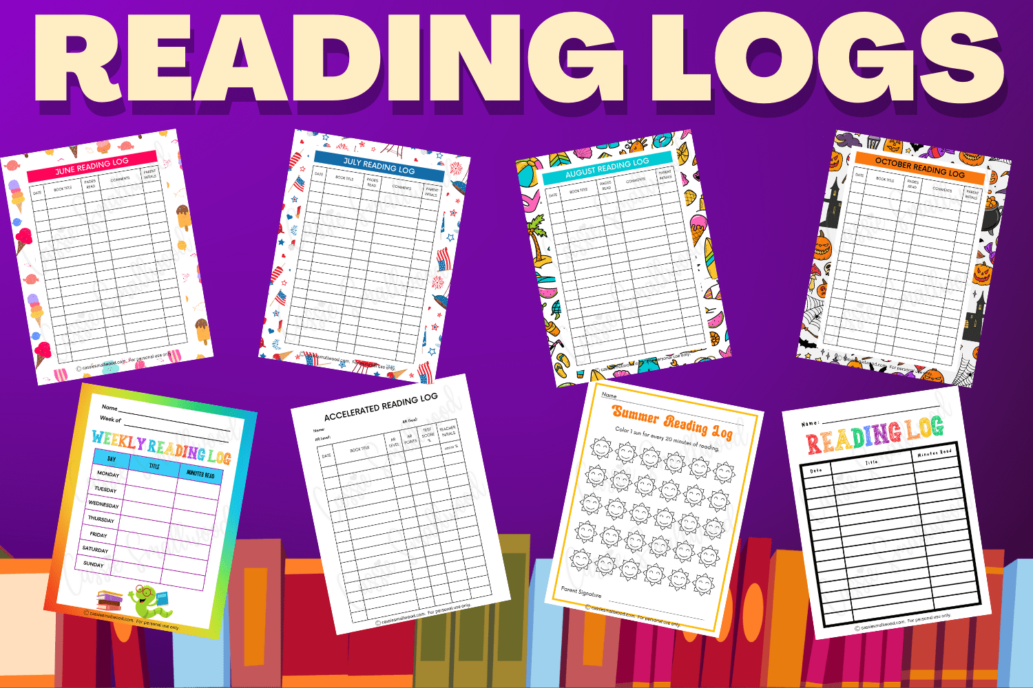 17 Cute Reading Logs FREE PRINTABLE Cassie Smallwood