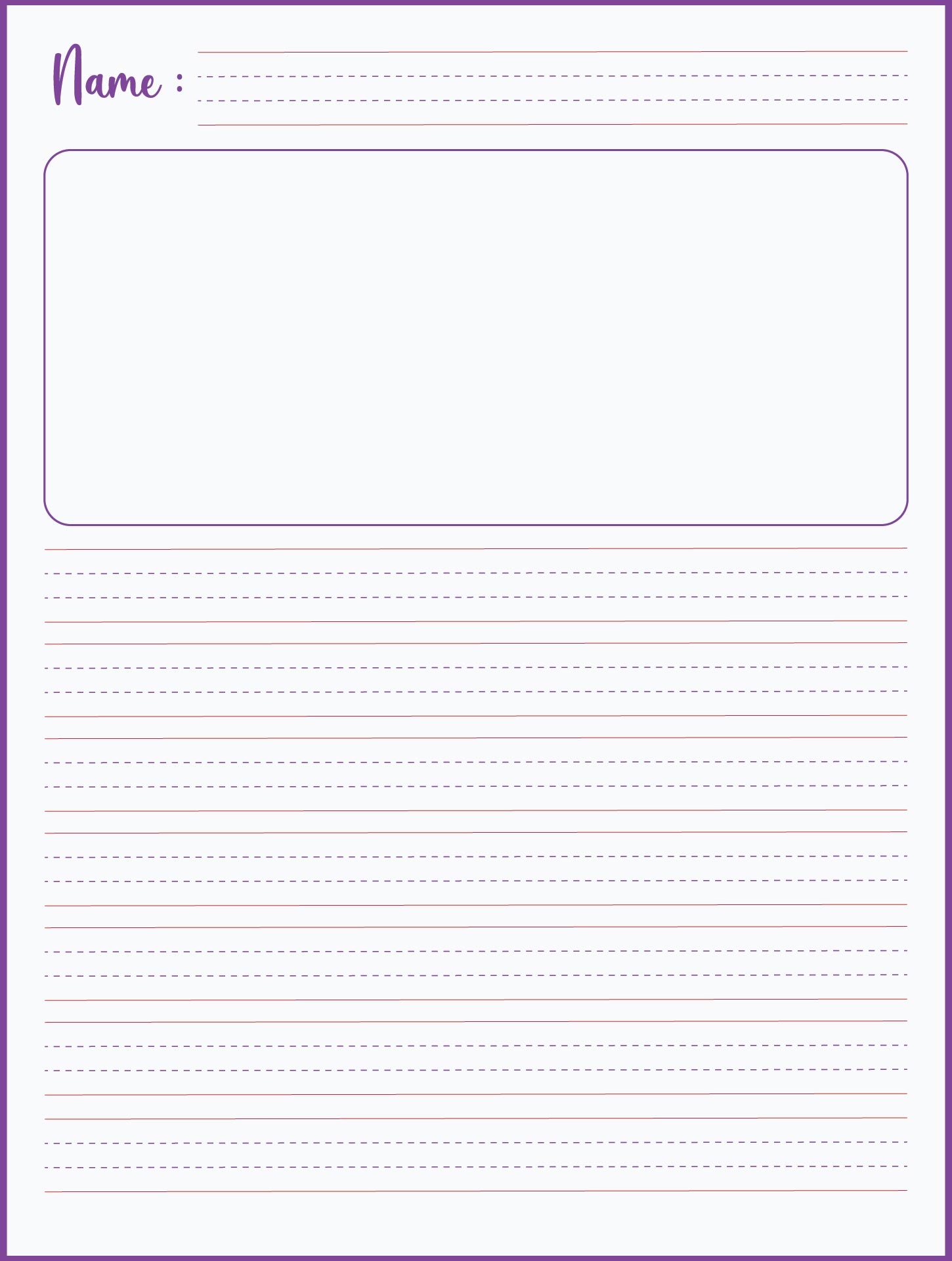 First Grade Paper Printable