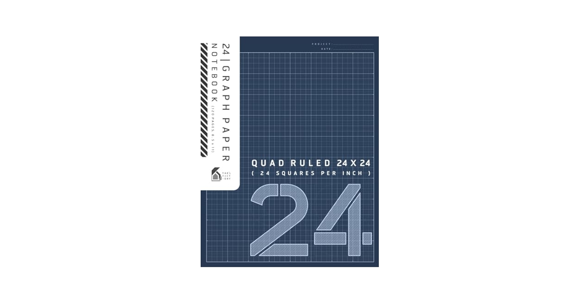 24 Graph Paper Notebook Quad Ruled 24x24 24 Squares Per Inch Minimalist Graph Paper For Students And Designer 8 5 X 11 120 Pages Japanese Blue Cover Edition Yak s Factory Amazon Books
