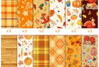 24 Sheets Thanksgiving Day Scrapbook Paper Autumn Theme Scrapbooking Patterned Cardboard Pad Double Sided Decorative Autumn Harvest Craft Paper For Card Making Art Project Style A Amazon de Home Kitchen