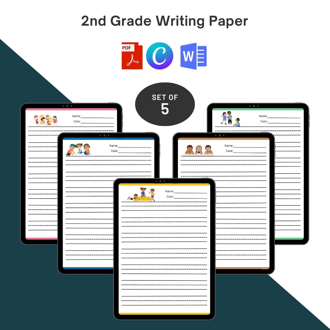2nd Grade Writing Paper Printable Template PDF Word