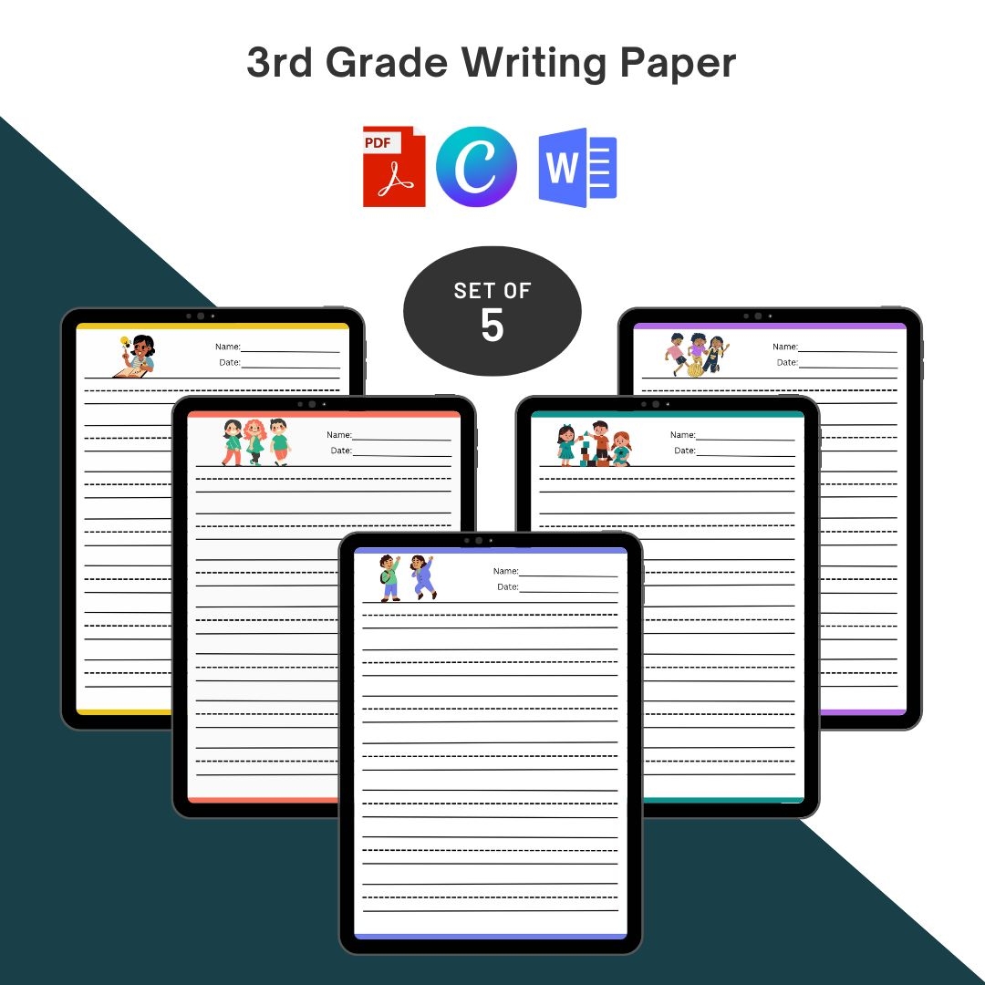 3rd Grade Writing Paper Printable Template PDF Word