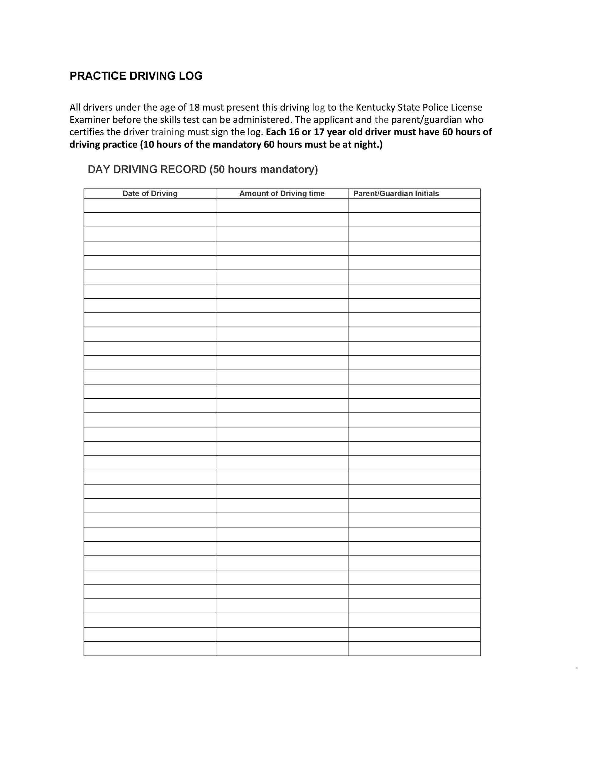 50 Printable Driver s Daily Log Books Templates Examples 