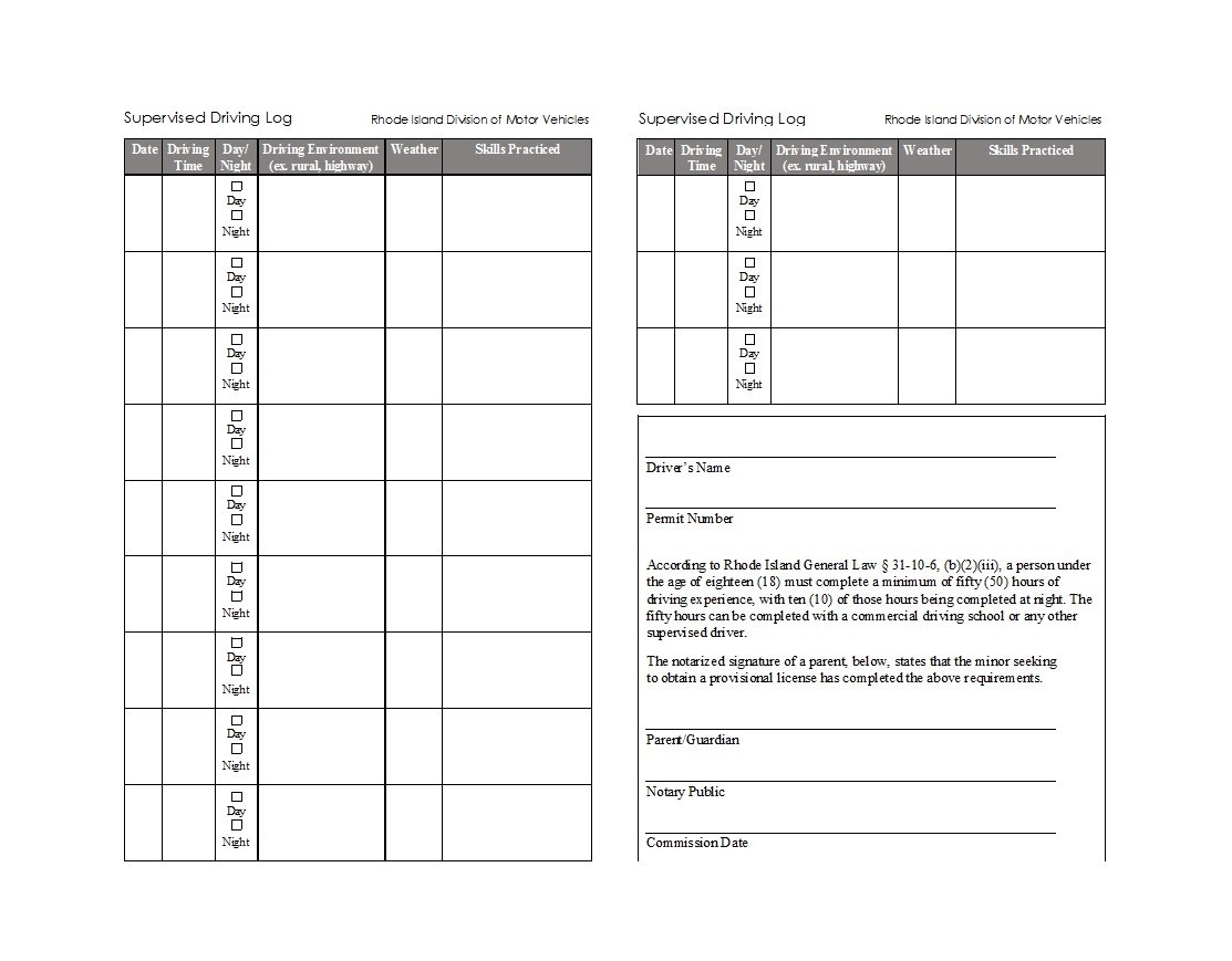 50 Printable Driver s Daily Log Books Templates Examples 