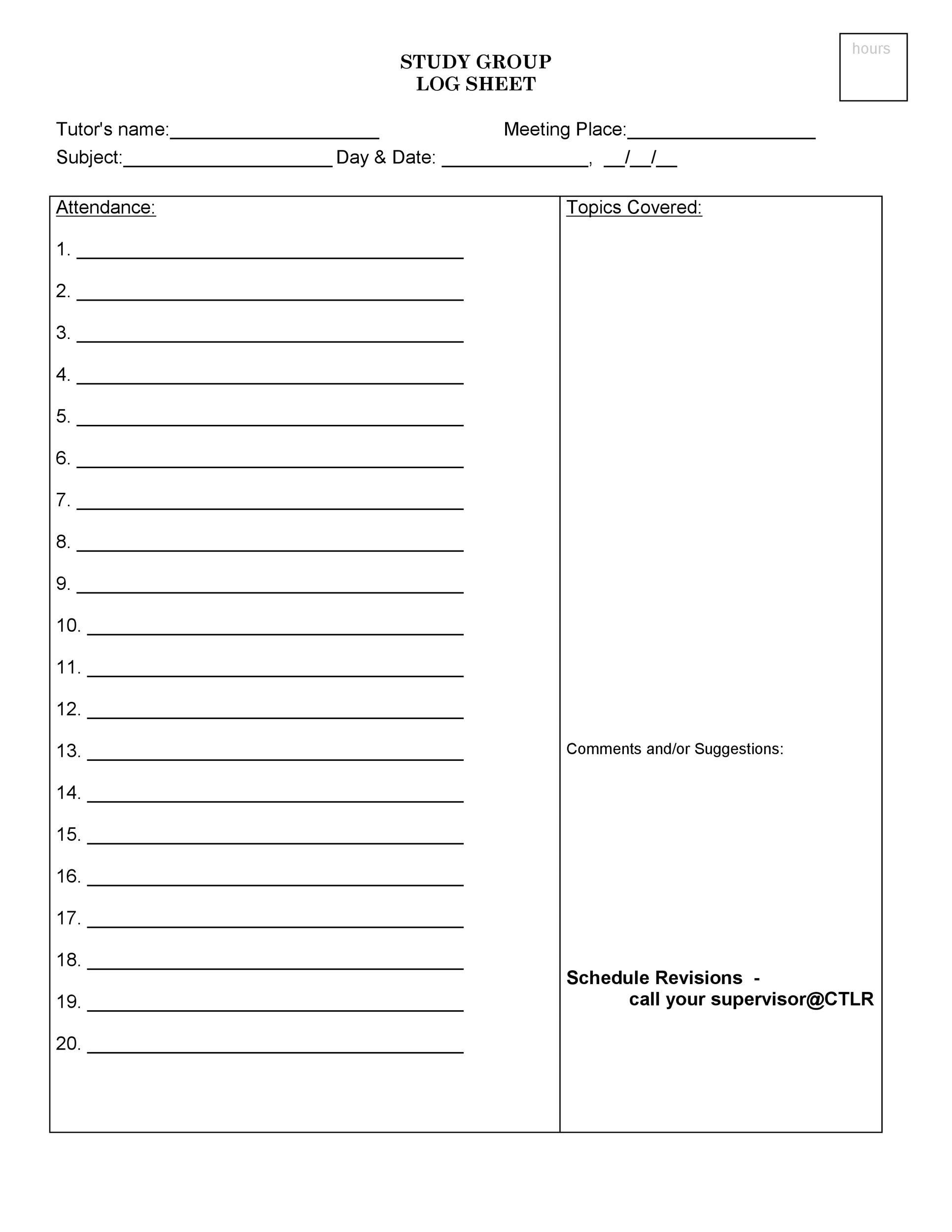 Door Seal Log Paper Sheet Free Printable PDF