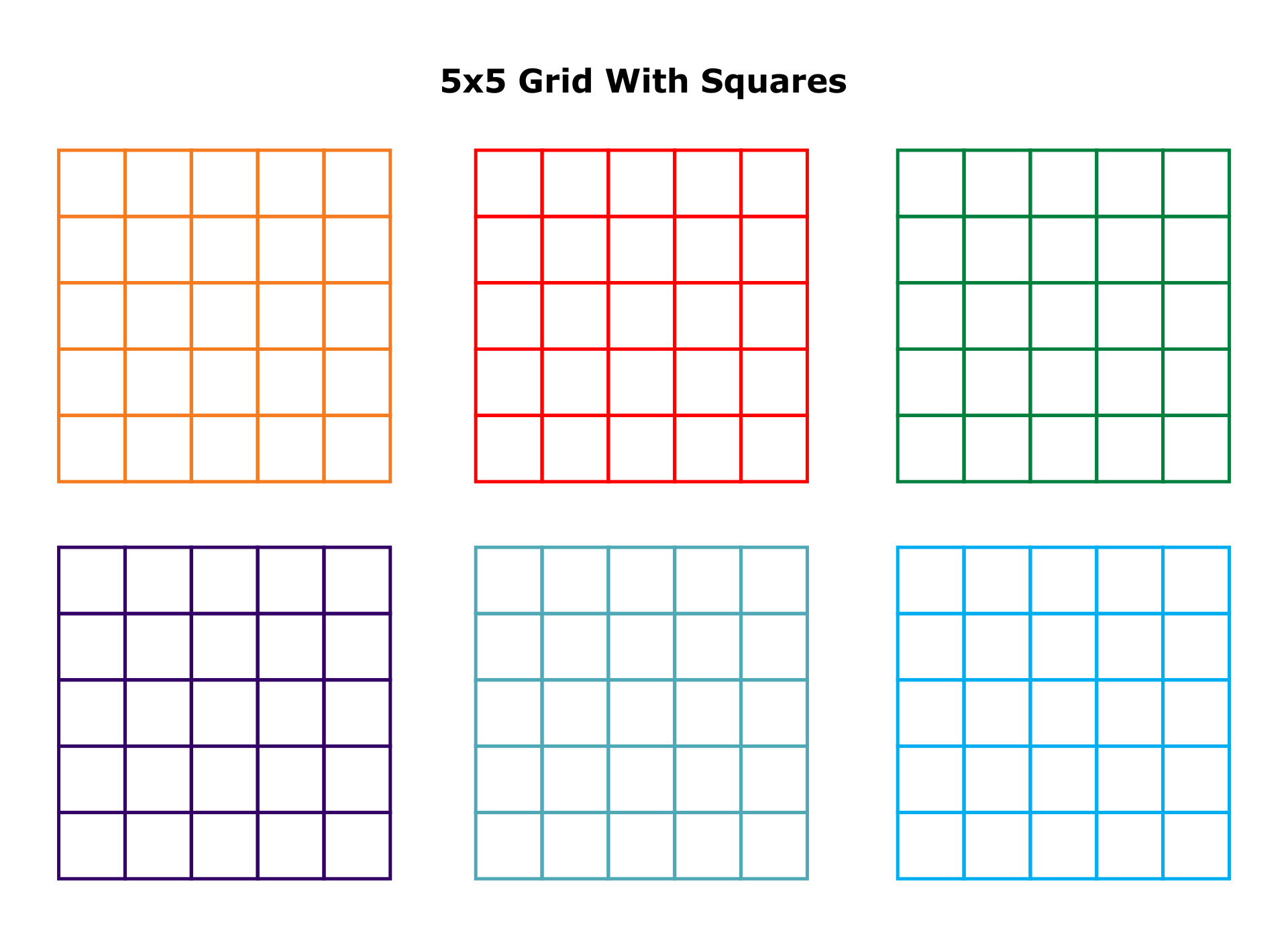 5X5 Grid 10 Free PDF Printables Printablee