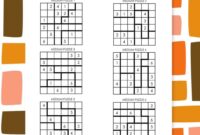 6x6 Jigsaw Sudoku Puzzles Free Printable PDF