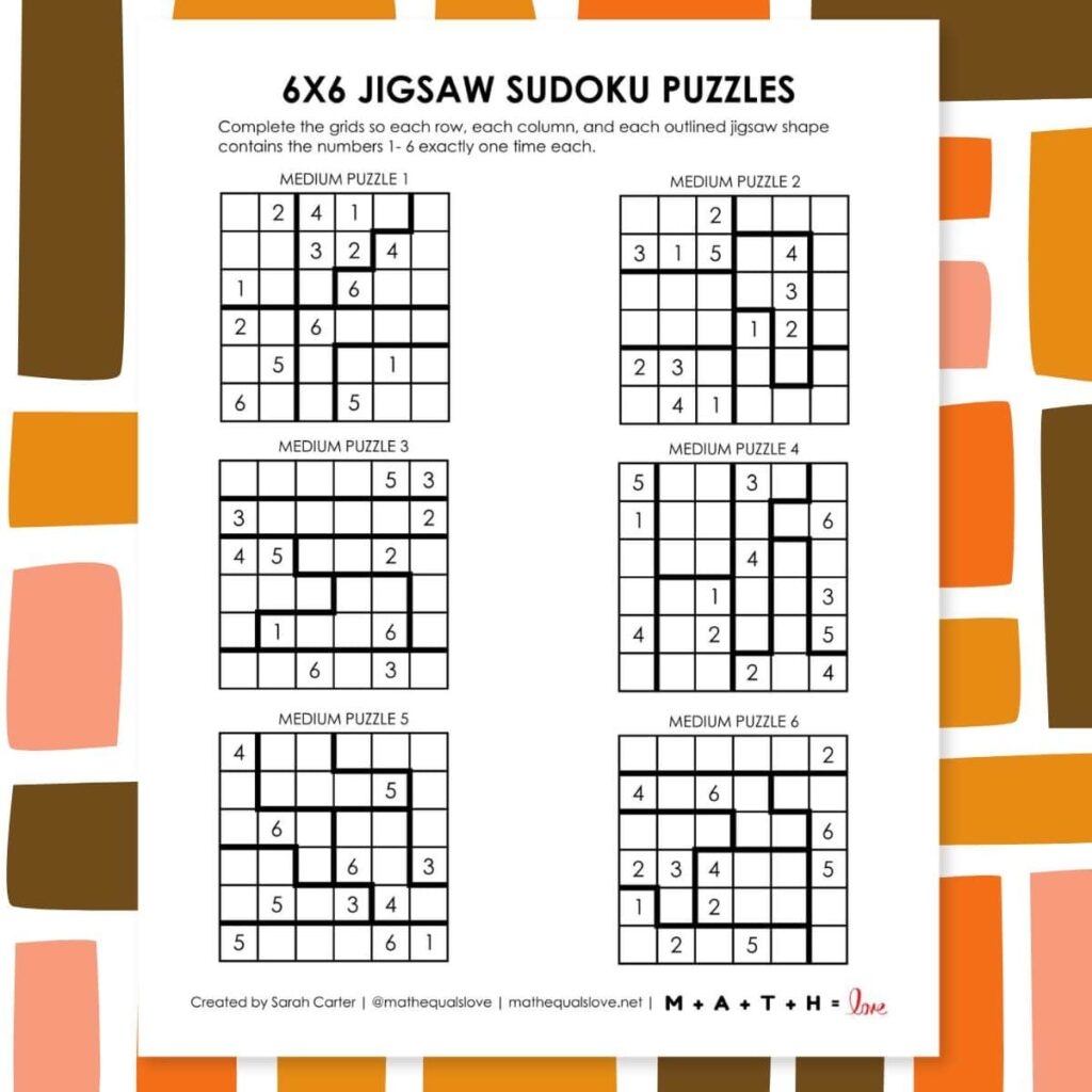 6X6 Grid Printable