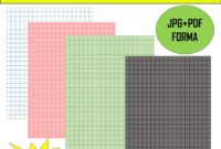 78 Pages Of Multi square Colored Graph Paper Made By Teachers