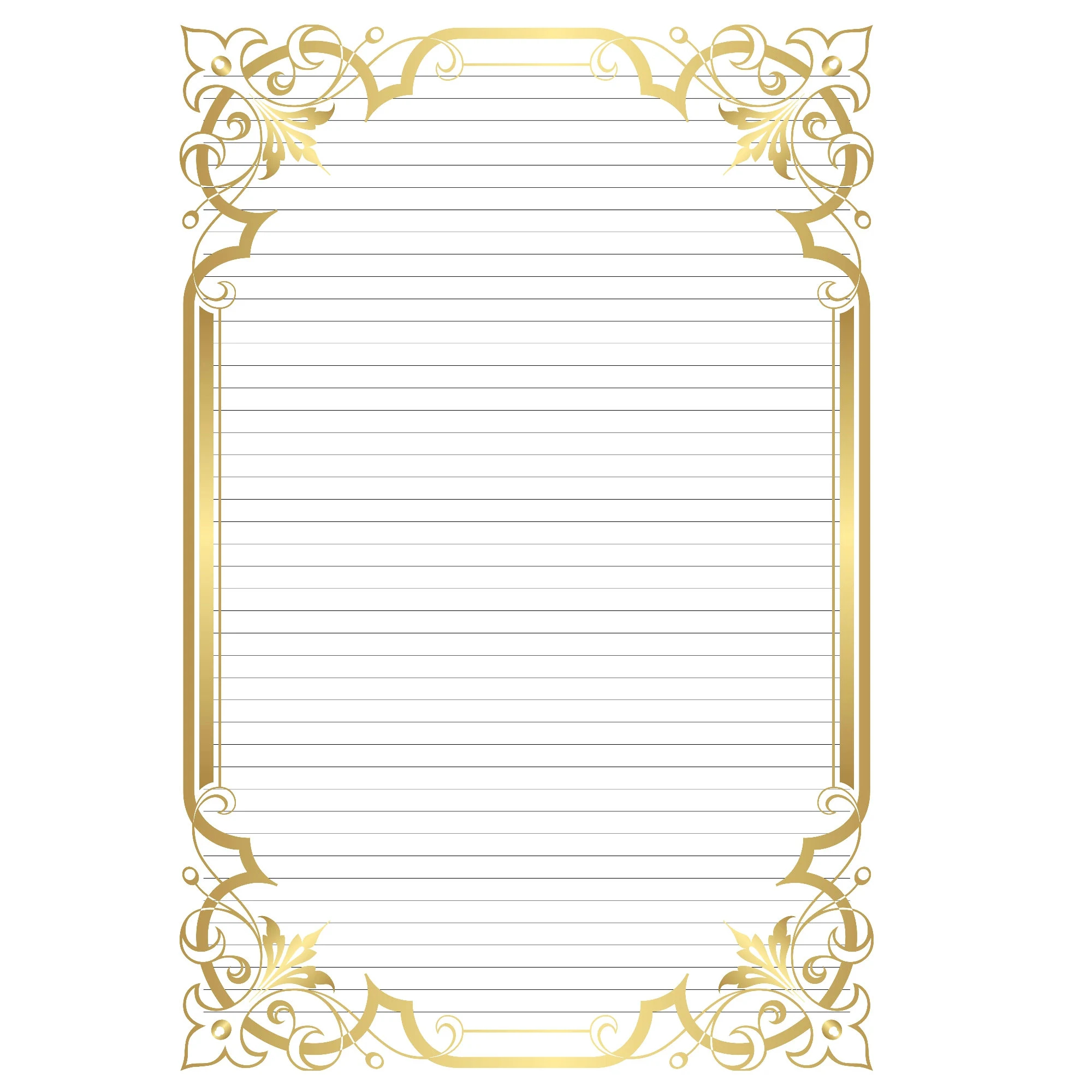 Fancy Lined Paper Printable