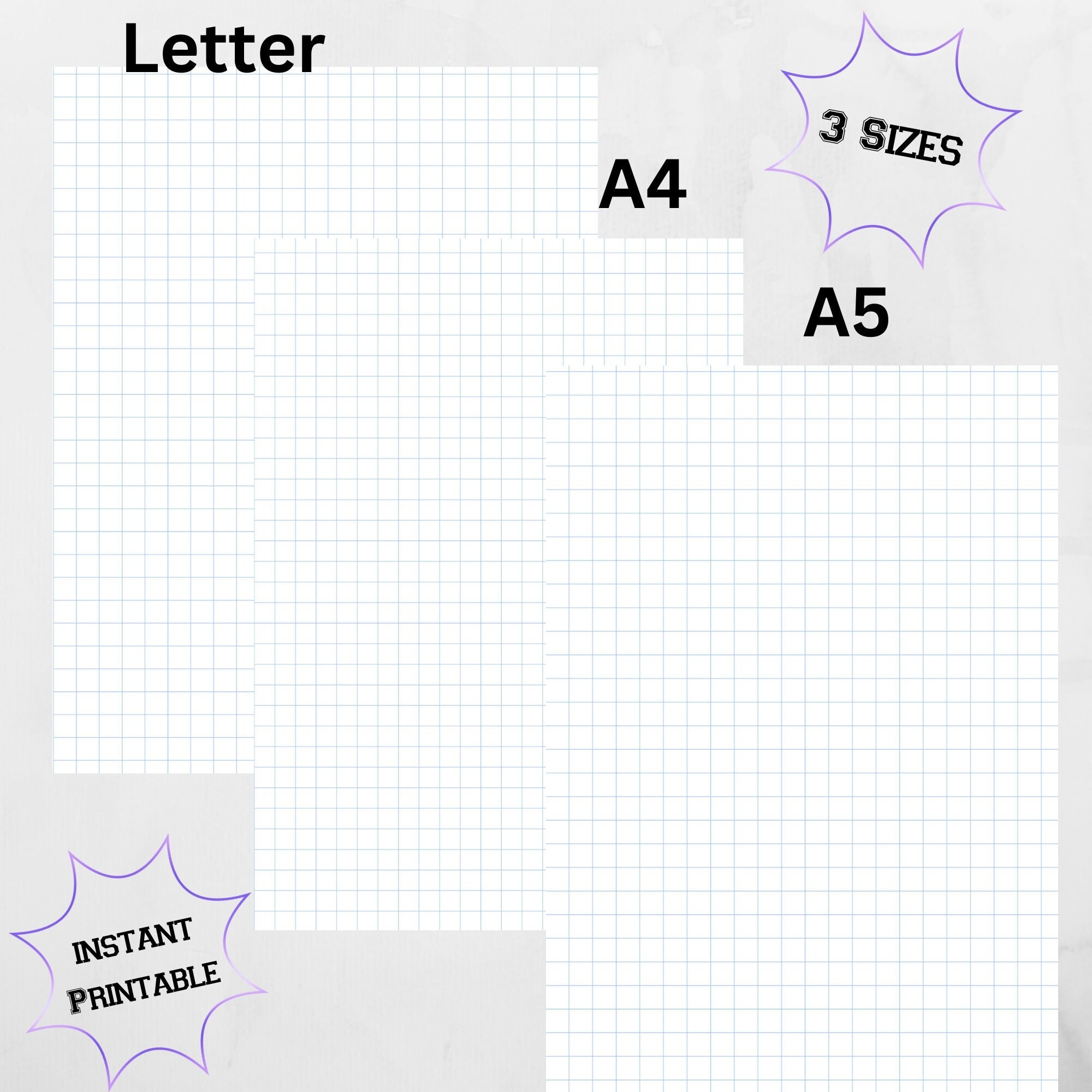 A5 Graph Paper Etsy