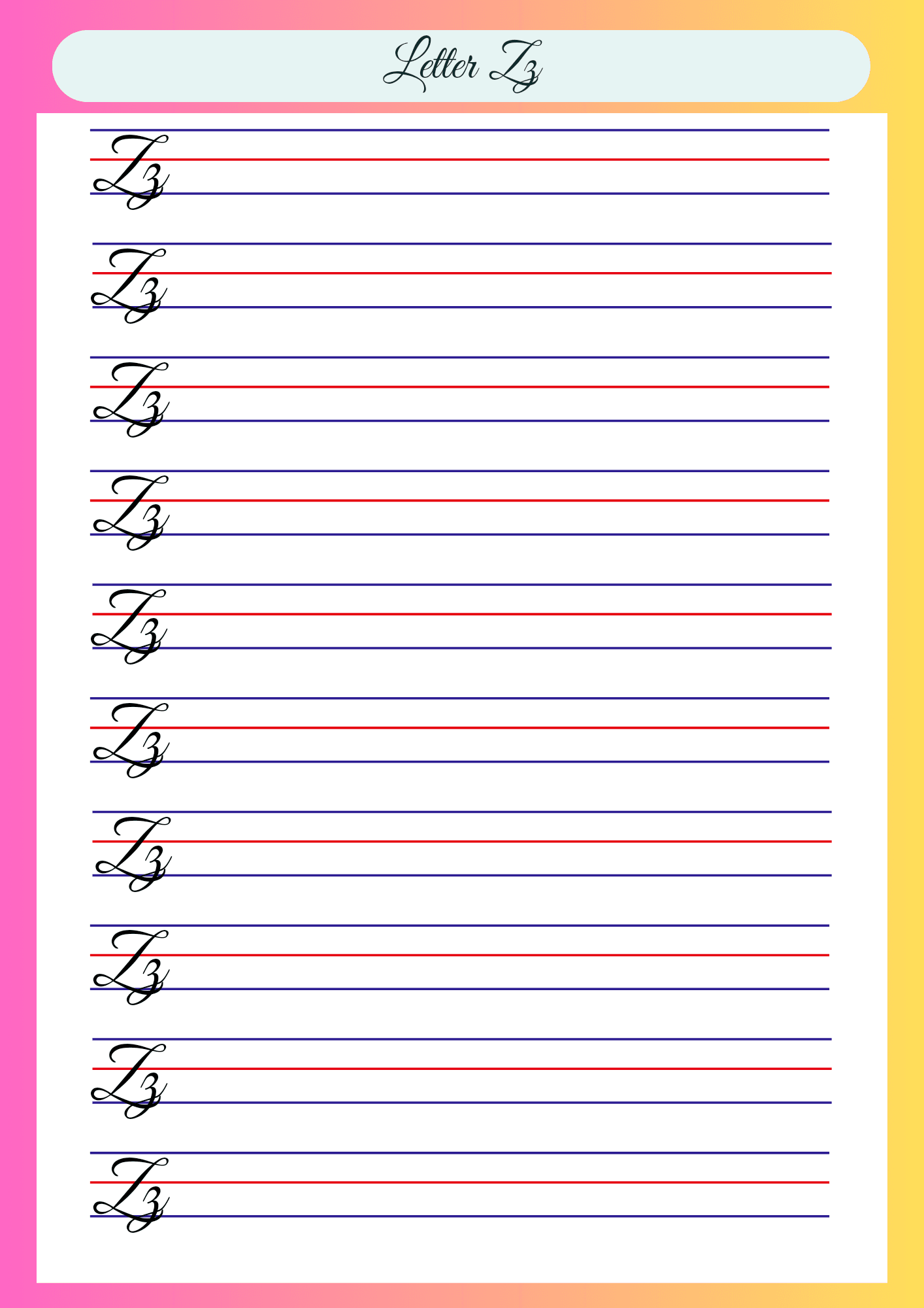 Alphabet Cursive Writing Guide By Catherinearcon Raket PH