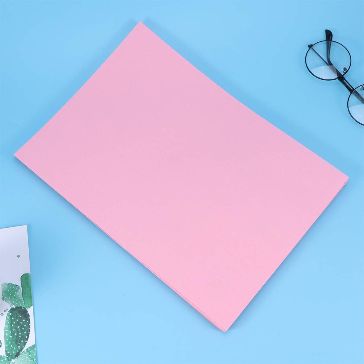 Amazon 100pcs A4 Printable Paper Pink Copy Paper Colored Cardstock Printer Foldable For DIY Craft Office Office Products