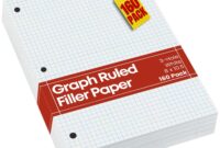 Amazon 1InTheOffice Binder Graph Paper Loose Leaf 3 Hole Small Graph Paper 8x10 5 White 160 Sheets Pack Office Products