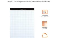 Amazon Amazon Basics Quad Ruled Graph Paper Pad 600 Sheets 6 Pack Of 100 Sheets White Letter Size 8 5 X 11 inch Office Products