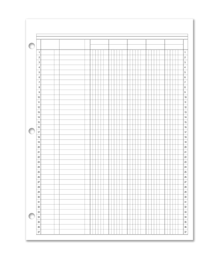 Amazon BookFactory 5 Column Ledger Sheets Account Loose Paper Accounting Paper Five Columns Columnar Sheet Format 3 Hole Punched Loose Leaf Sheets 50 Pgs 8 5 X 11 SHEET 050 7CLL Accounting 5 AX Office Products