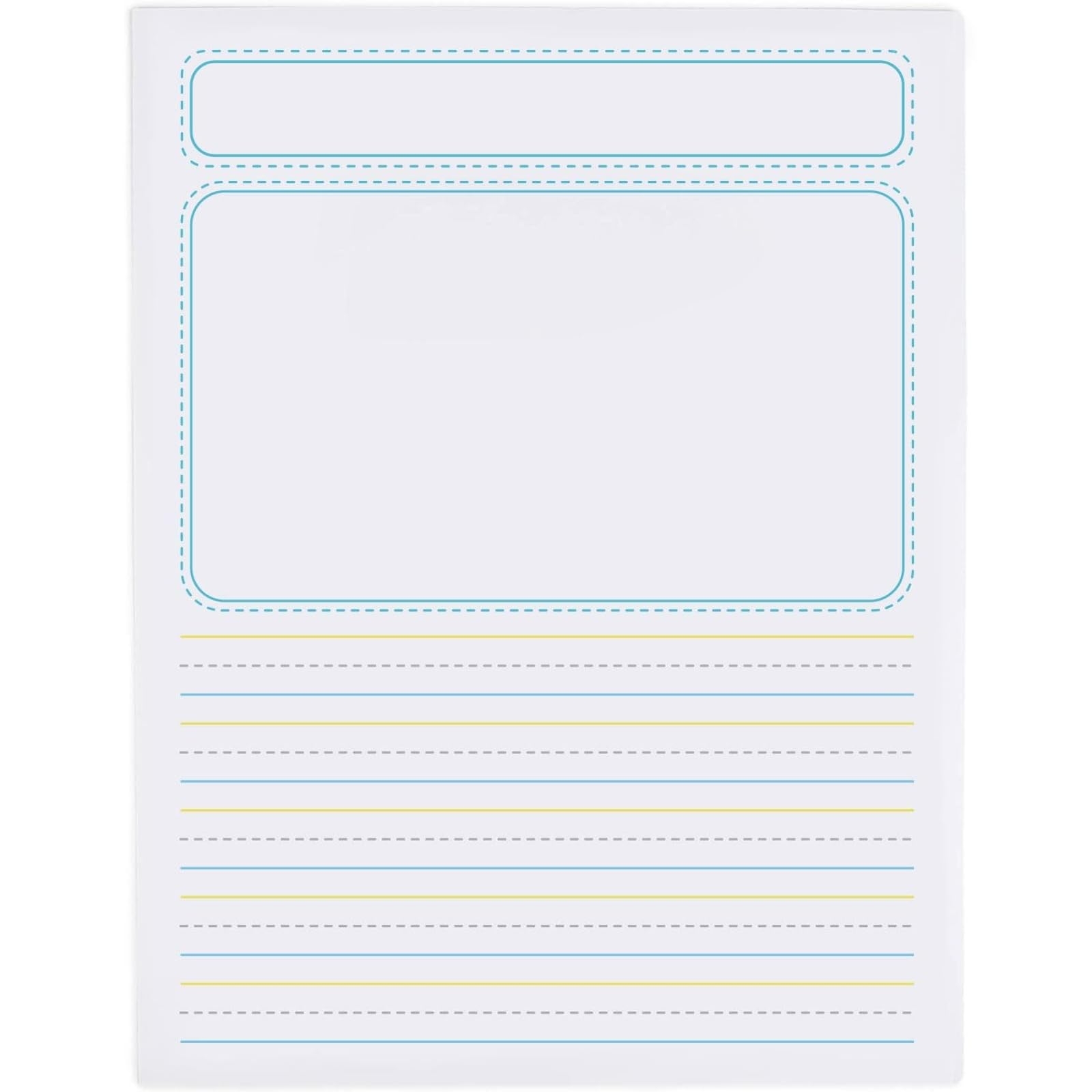 Amazon Children s Story Writing Paper Pads 8 5 X 11 In 150 Loose Leaf Sheets Story Pages For Kids With Drawing Space Lined Handwriting Paper For Student Practice Office Products