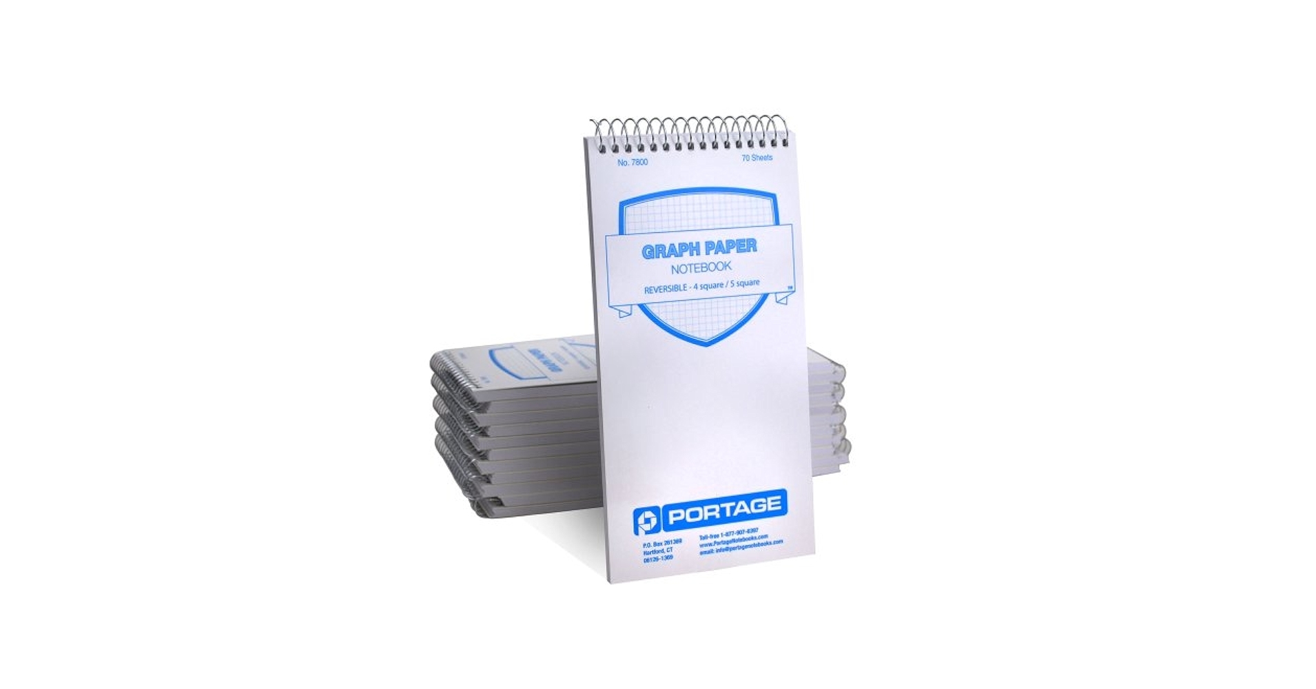 Amazon Portage Graph Paper Notebook Top Bound Spiral Grid Notepad Small Graph Notebook Writing Pad Reversible With Notes Template Thick Cover For Stability 4 X 8 In 70 Sheets 12 Pack Notepads Office Products