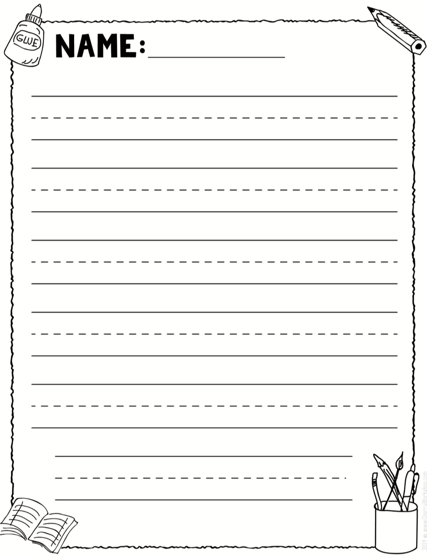 Back To School Writing Paper Template By Teach Simple