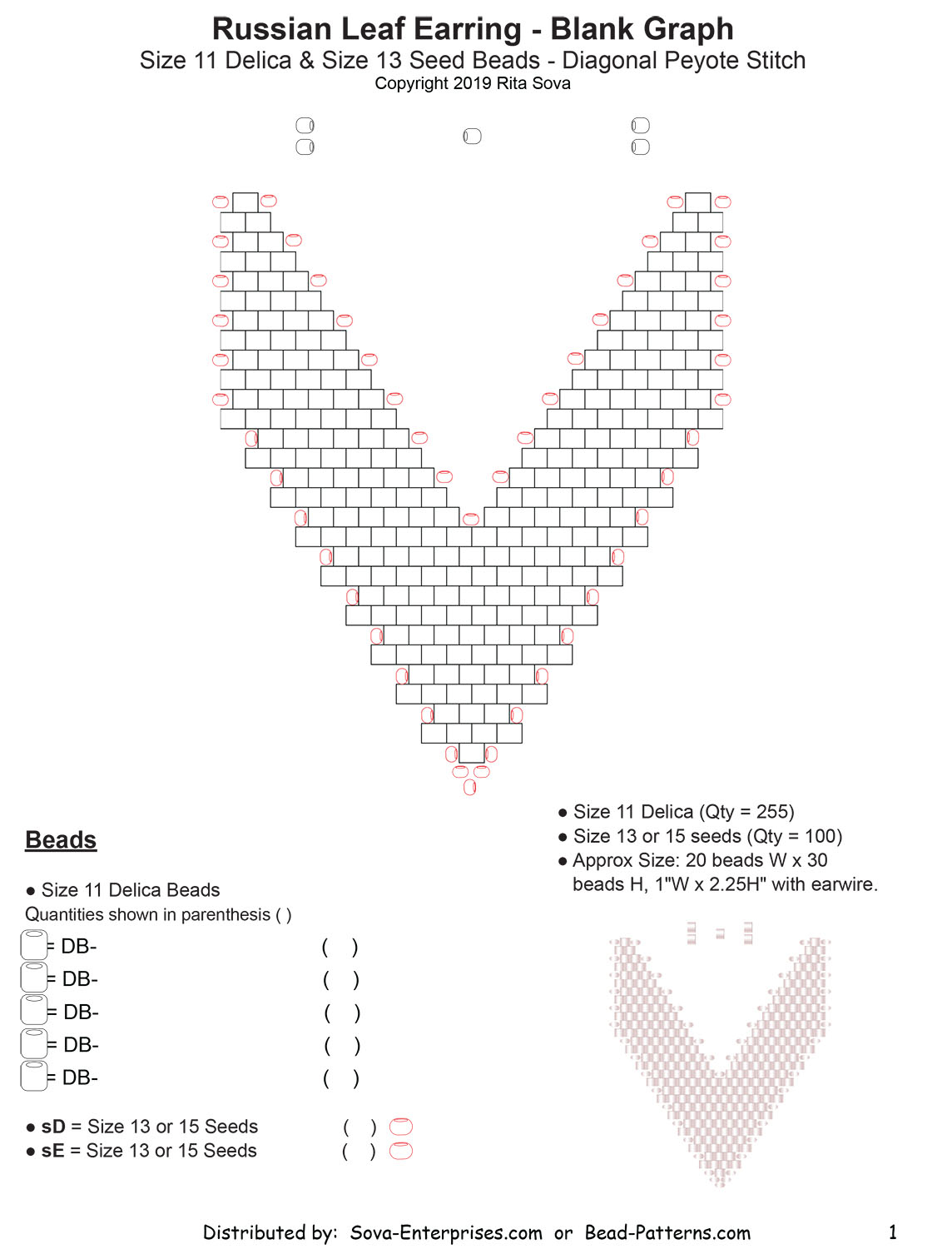 Free Printable Bead Graph Paper