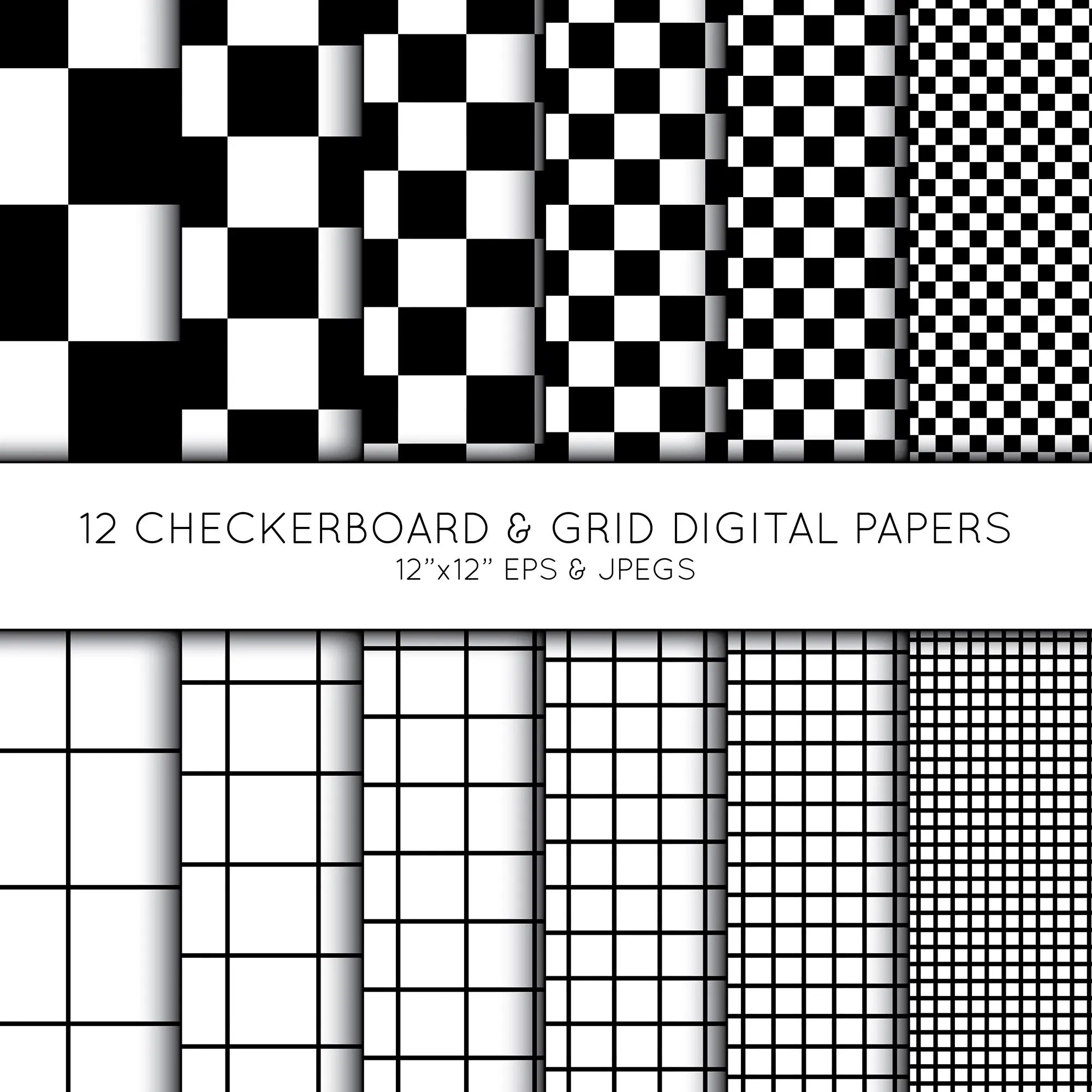 Black Grid Paper Etsy