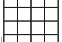 Black Outlined Square Divided In Sixteen Parts Into Sixteenths 4x4 Grid Isolated Png Illustration Transparent Background Asset For Overlay Montage Collage Presentation Business Concept Stock Illustration Adobe Stock