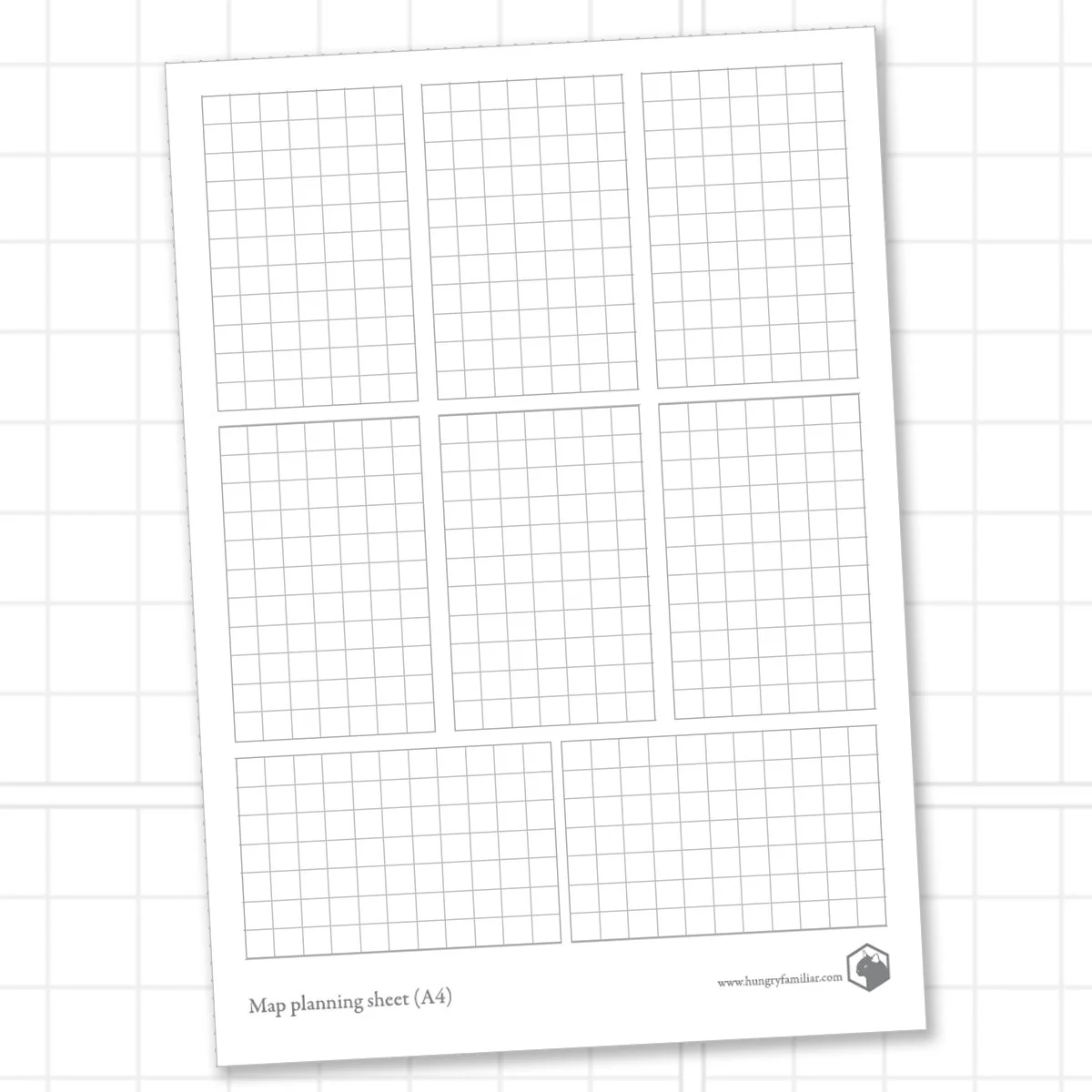 Blank Map Grid Printable A4 Hungry Familiar