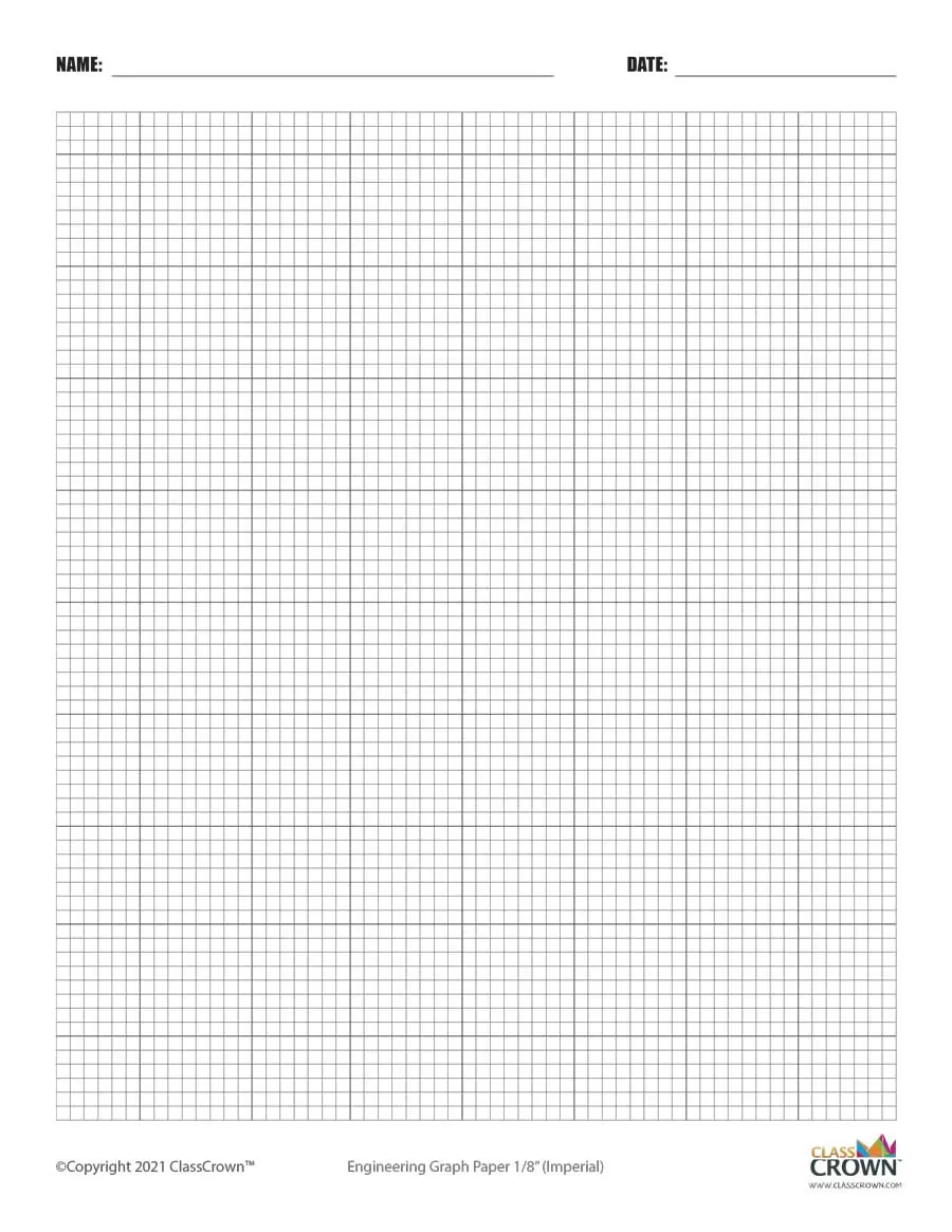 Printable Grid Paper 8.5X11
