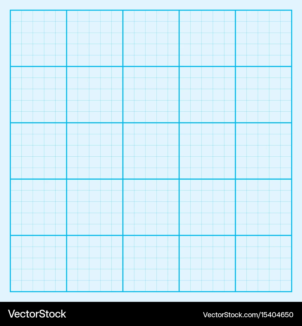 Blue Graph Paper Coordinate Grid Squar Royalty Free Vector