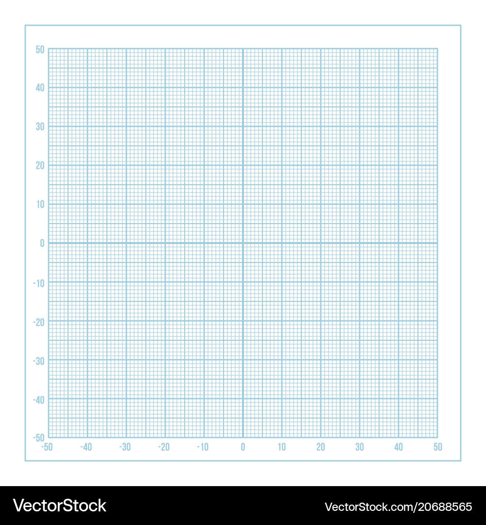 Blue Metric Graph Paper With Coordinate Royalty Free Vector