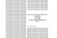 Brick Stitch Peyote Stitch And Loom Stitch Beading Graph Paper 11 0 Miyuki Delica Beading Graph Paper Pattern Sheet Printable PDF Charts Etsy