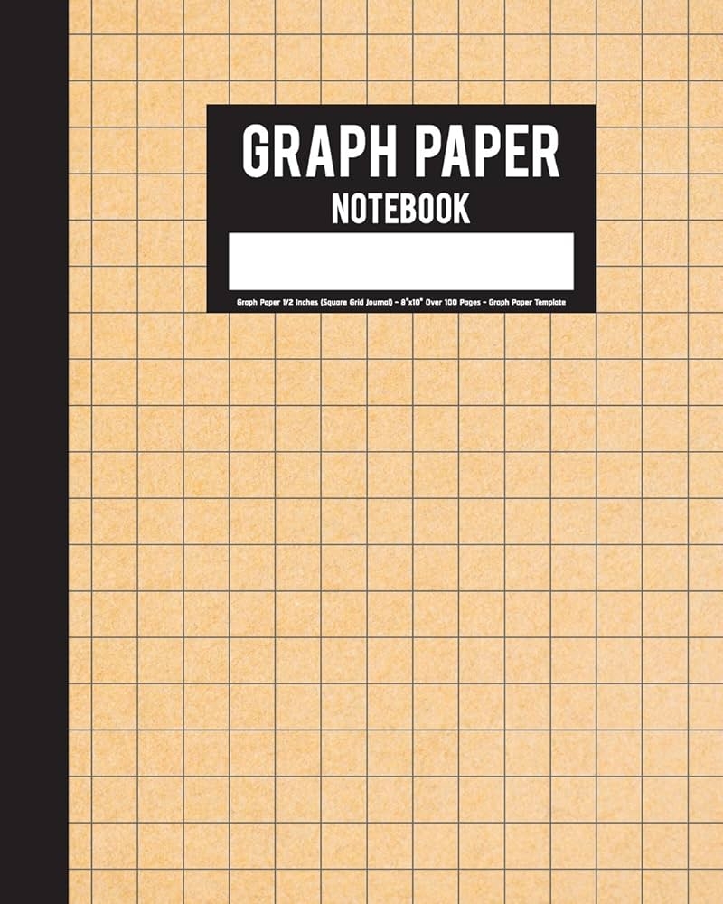 Buy Graph Paper Notebook Graph Paper 1 2 Inches Square Grid Journal 8 x10 Over 100 Pages Graph Paper Template Graph Paper Notebook Book Online At Low Prices In India Graph